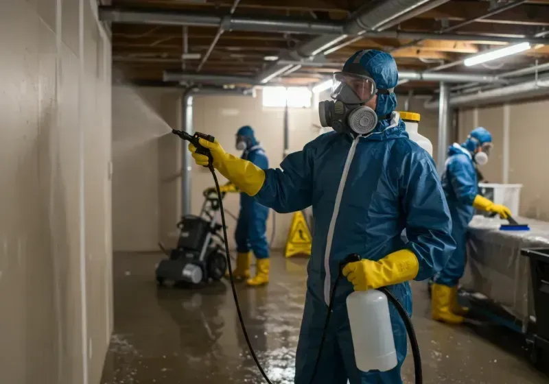 Basement Sanitization and Antimicrobial Treatment process in Jasper, FL