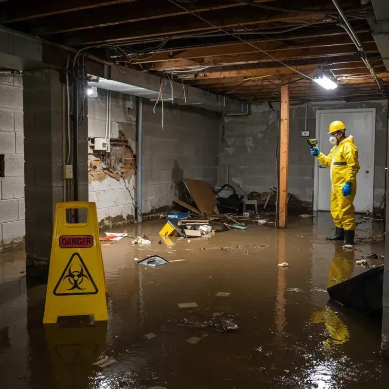 Flooded Basement Electrical Hazard in Jasper, FL Property